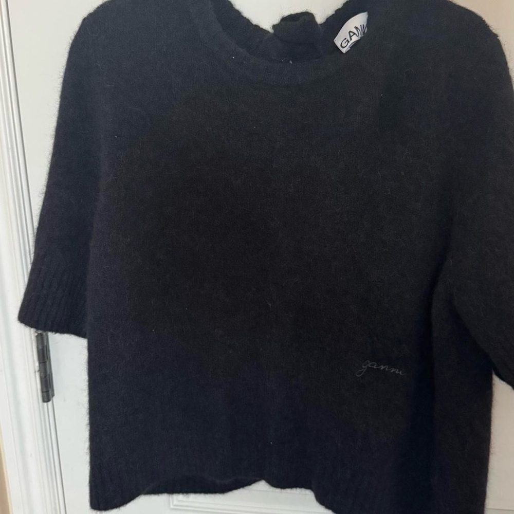 GANNI Black open back sweater